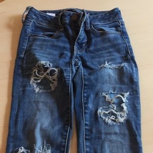 American eagle jeans, size 00,super super stretch